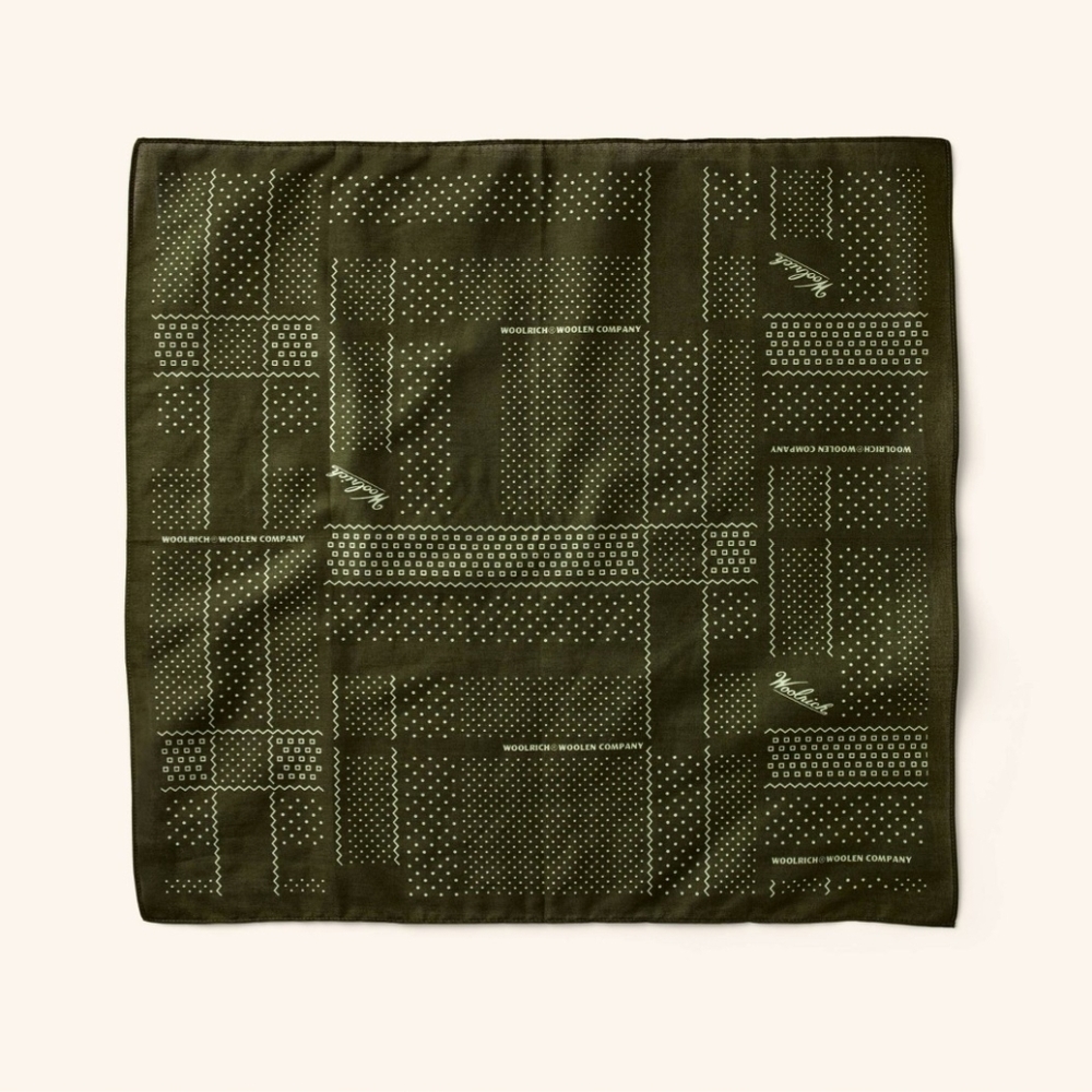NWT Sold Out Woolrich x Target Graphic Print Cotton Bandana Sage Green